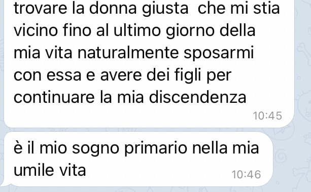 Questi messaggi mi hanno sciolto il cuore,penso che non molti ragazzi di 18 anni pensano a ciò 