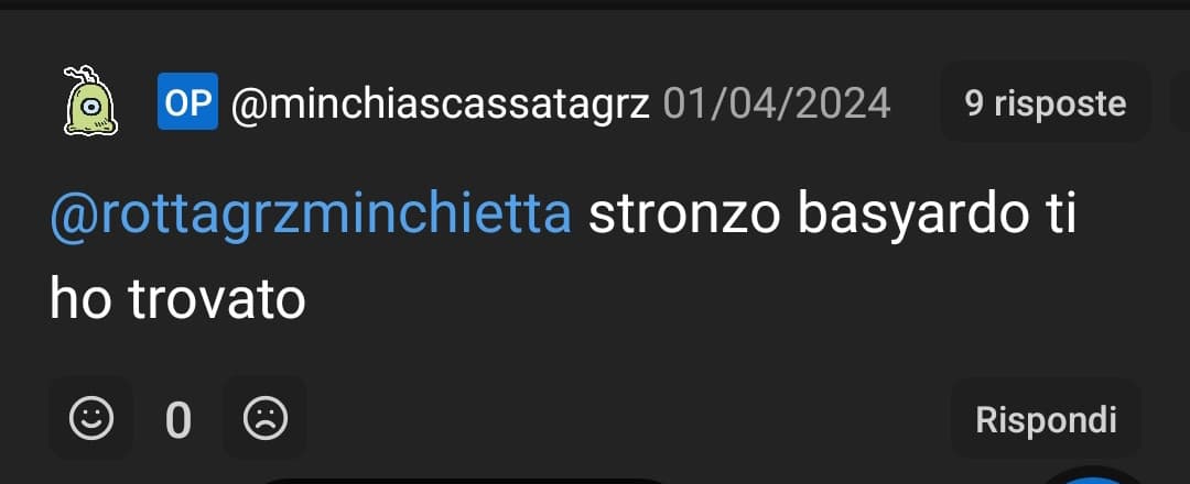 bella rega l'anno scorso avevo SCOVATO
