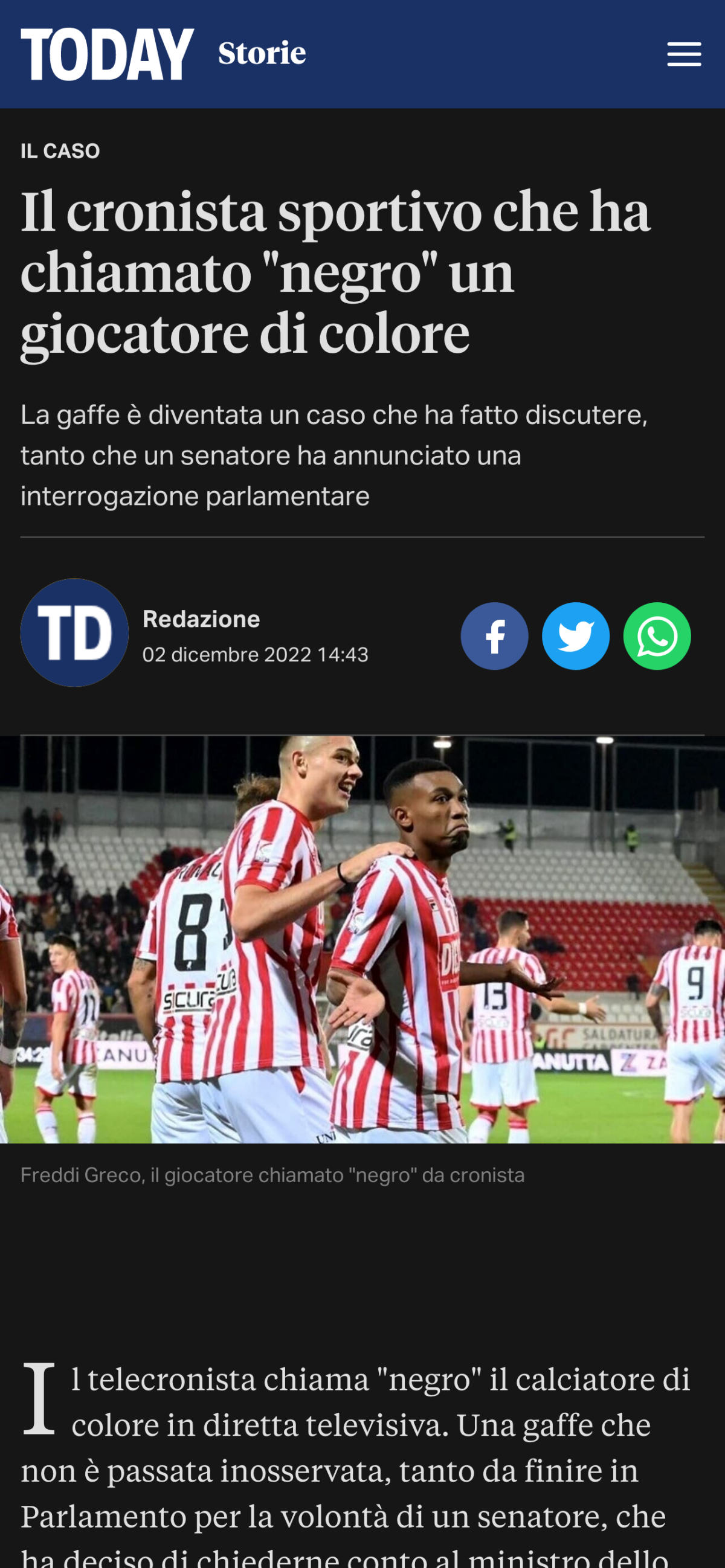 Capisco tutto ma un'interrogazione parlamentare per uno che ha detto negro? Non avete proprio una sega da fare
