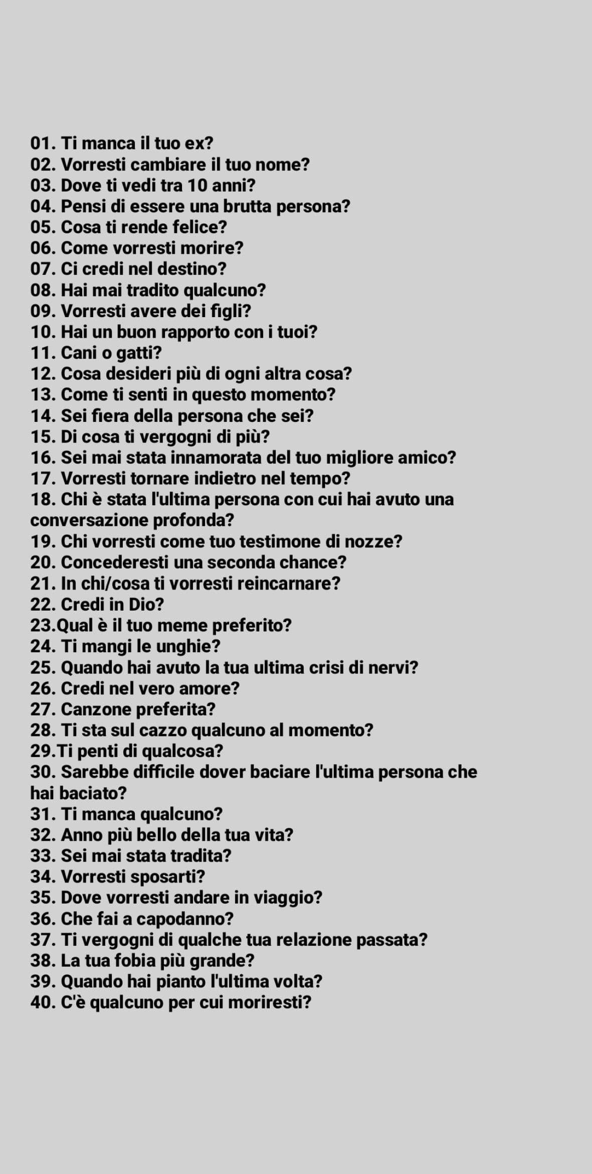 Please, mi annoio. Scegliete un numero a cui io debba rispondere.