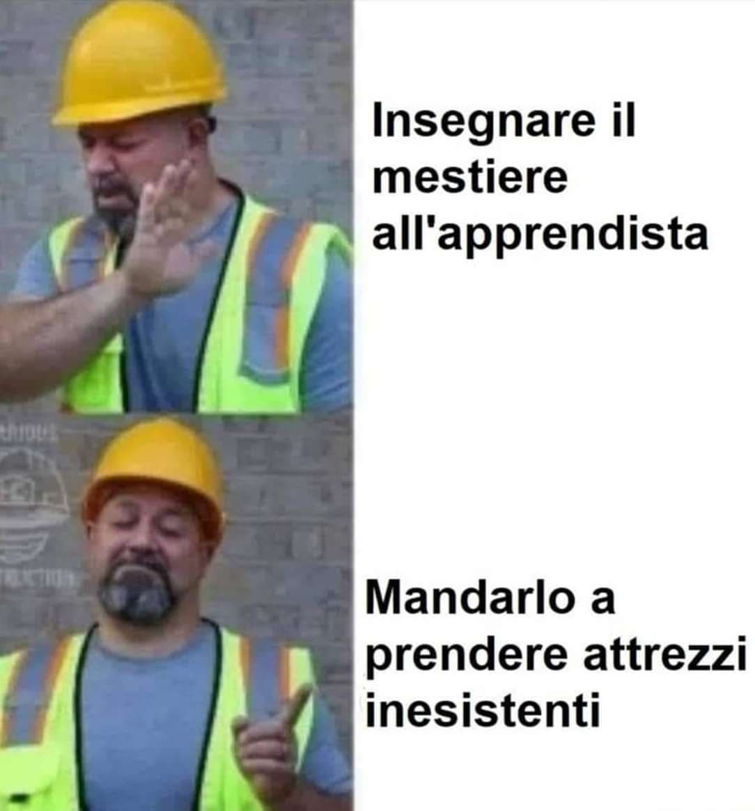 Il secchio di corrente sfusa, l'olio di gomito, la pompa protonica dell'automobile, il profondimetro, la pompa per gonfiare le ruote del muletto