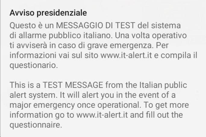 Ringrazio lo stato italiano per il fantastico effetto sonoro di questa notifica 