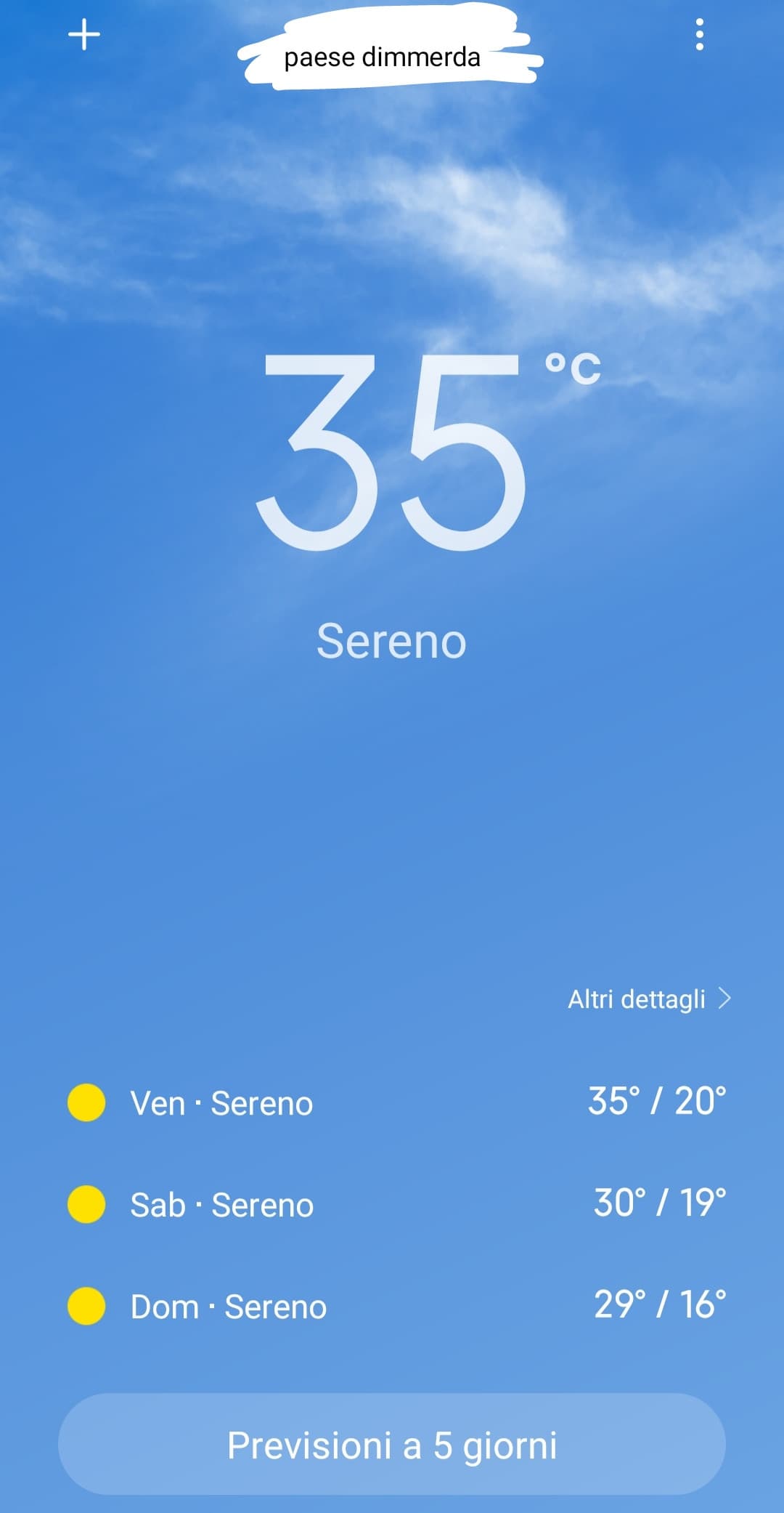 dentro casa ci sono 40 gradi