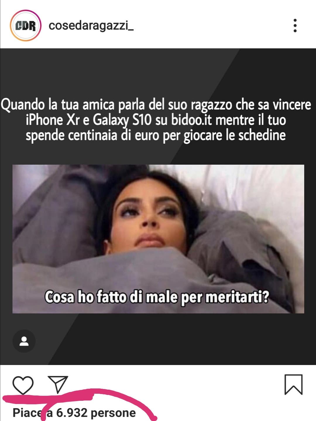 Spero che le 6 mila persone che hanno messo like siano bot pagati dalla page stessa, sennò stiamo veramente male. 