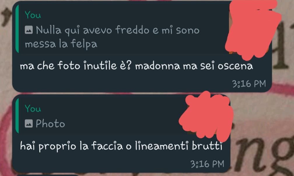 tesia lo so che sono orribile,non me lo devi dire tu?