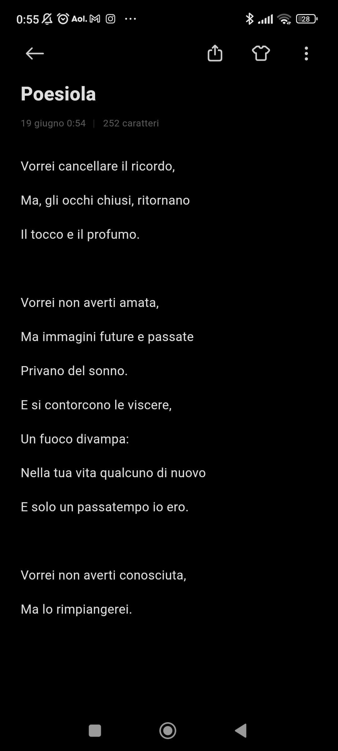 Eh vabbè è una poesiola