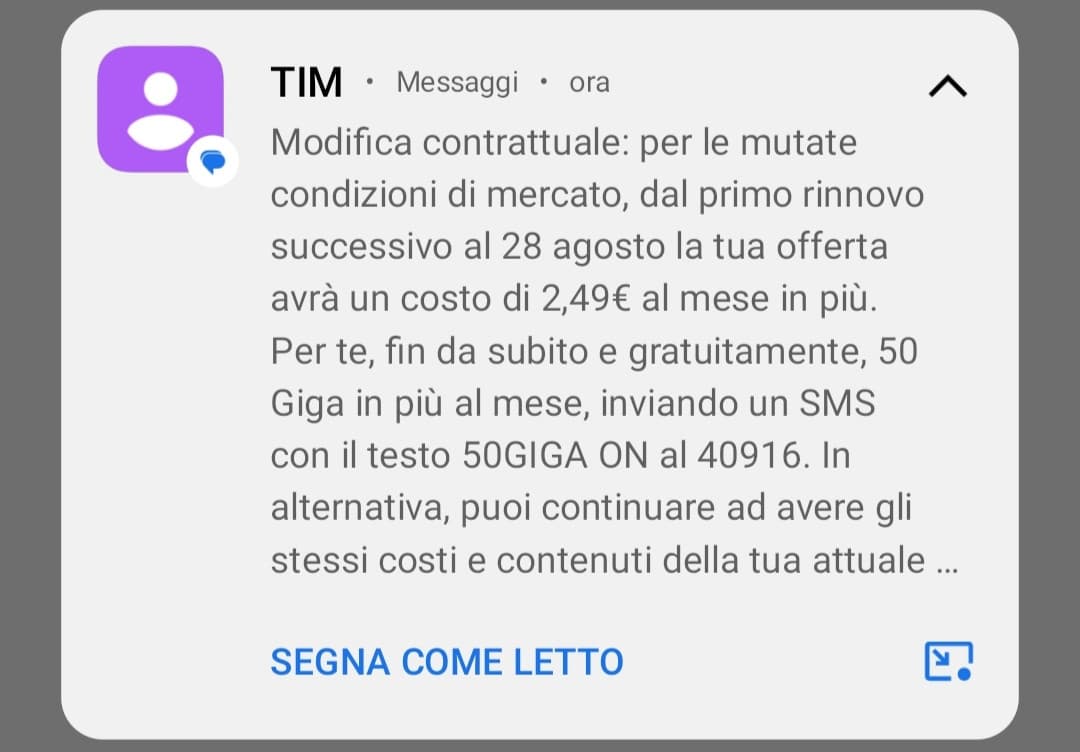 Oooo ma guarda te sto pezzenti della Tim, mi fanno pagare 10.48€ per 10 giga. È arrivata l'ora di cambiare operatore