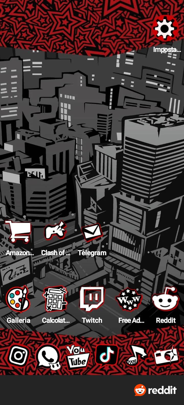 Ho fatto in modo di avere il tel in sile Persona 5 ❤️