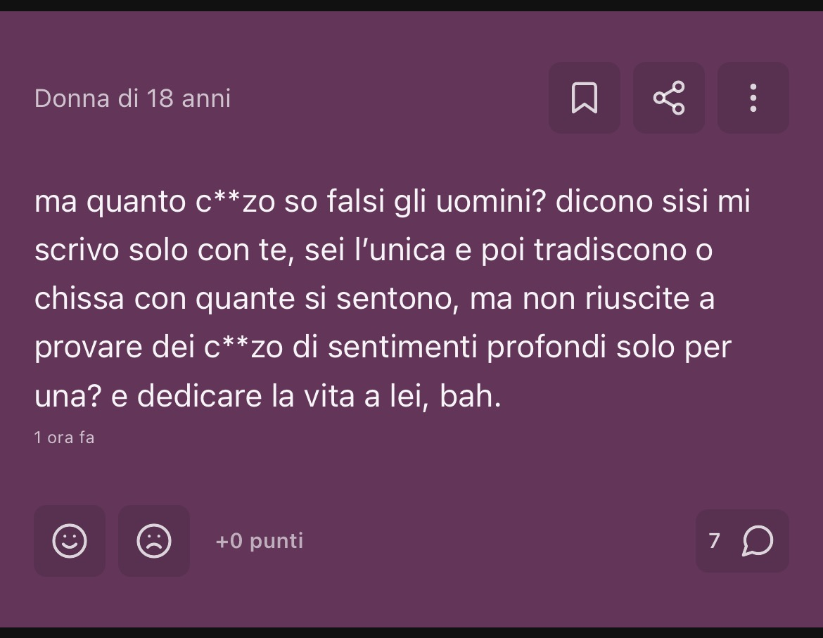 Dimmi che sei frustrata senza dirmelo: