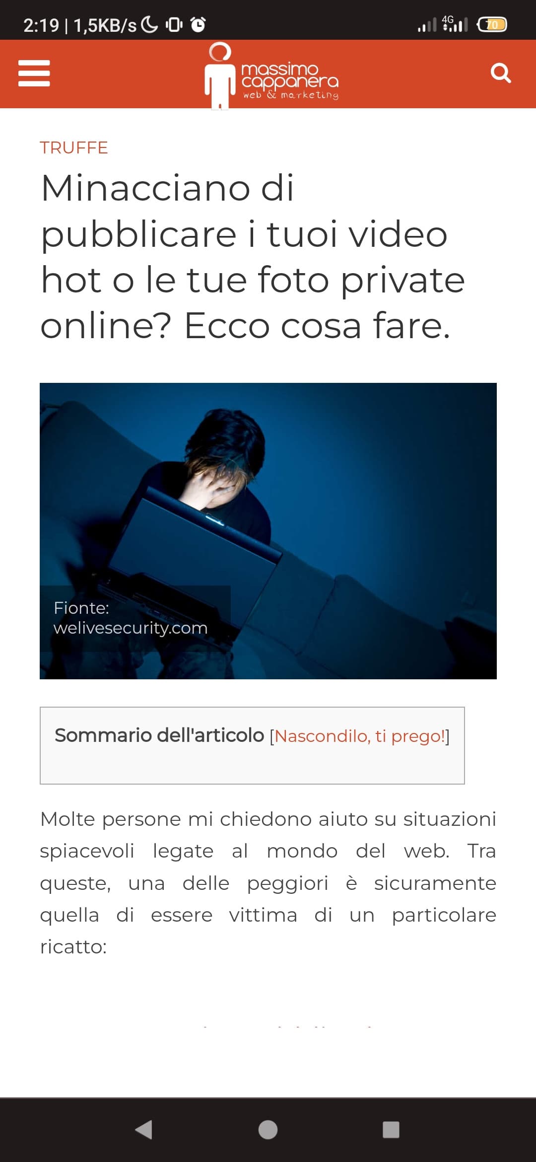 Non sottovalutare nulla, non tutto è dovuto al revenge porn...ricordatelo, evitate ogni cosa.