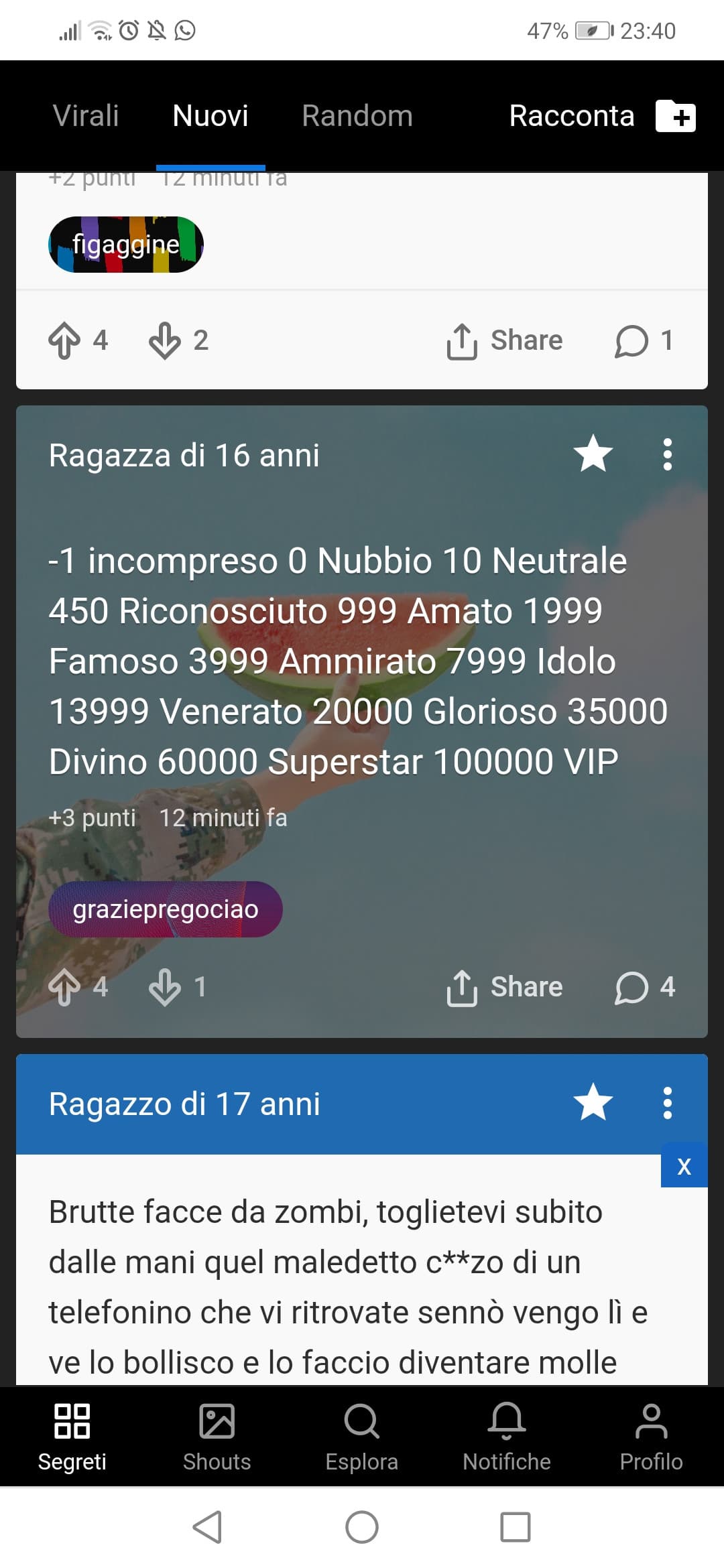 Grazie chiunque tu sia 