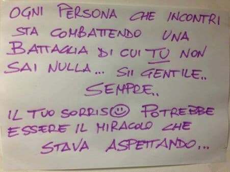 Sii gentile❤️ Poi capitano sempre quelli che sono irrispettosi e acidi e vi insultano ma sorridete e fregatevene ?buona serataaa