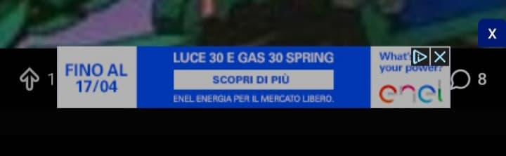 O mai gad è comparsa una pubblicità 