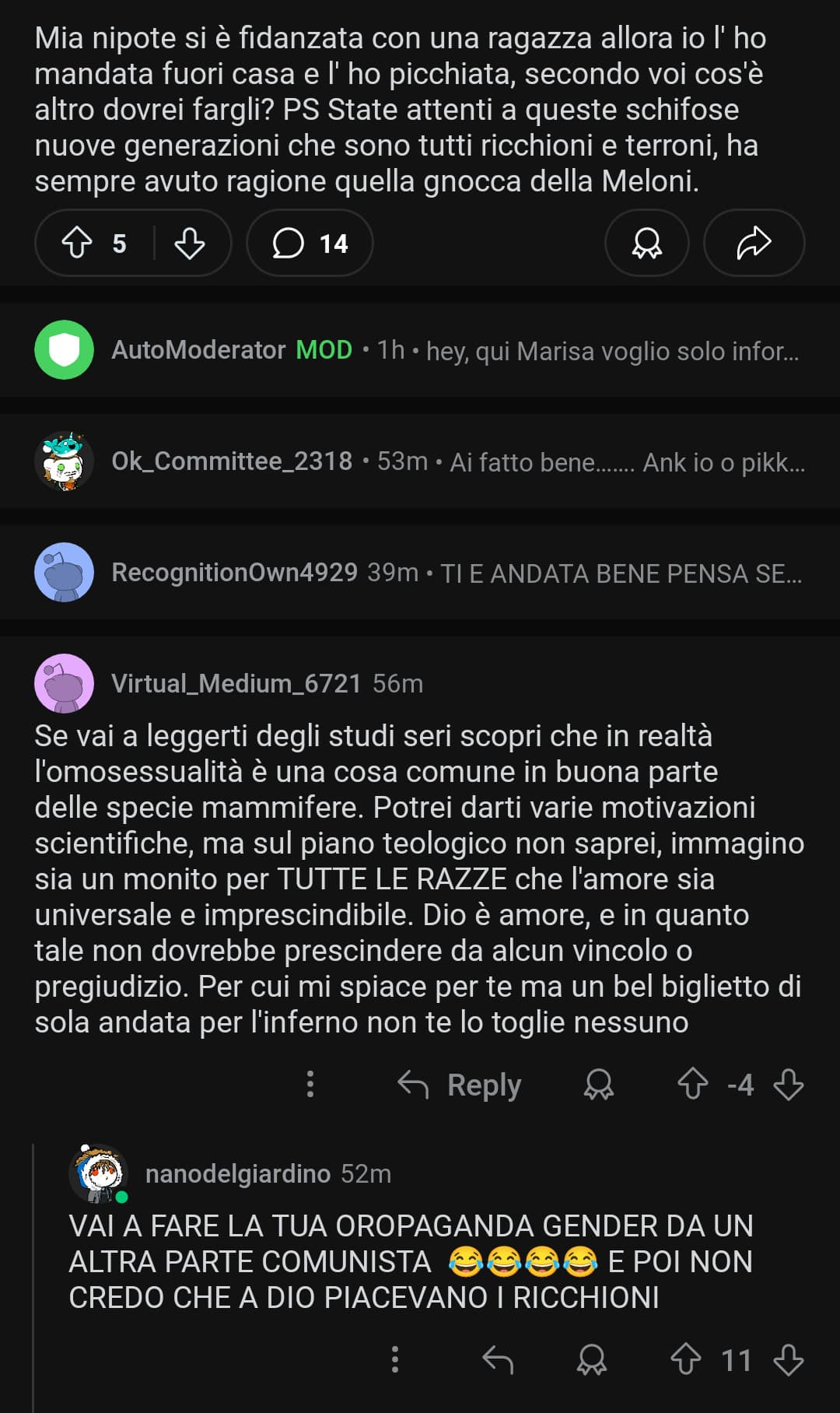 Mammamia questi comunisti di oggi, non sanno veramente più che dire