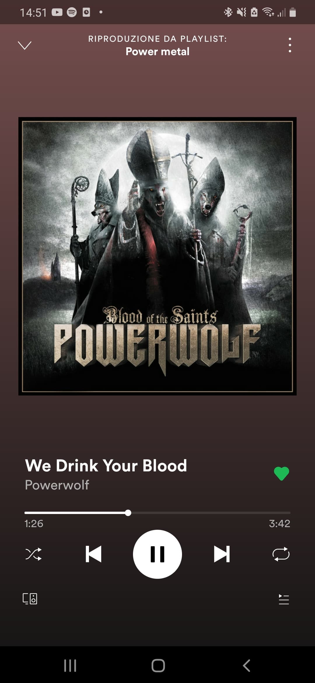 We drink your blood when midnight sky is red ?