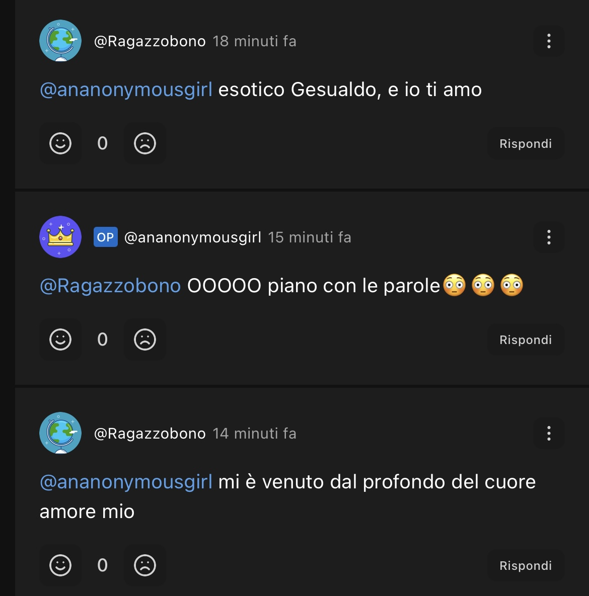 Ragazzobono crede di potermi ammaliare