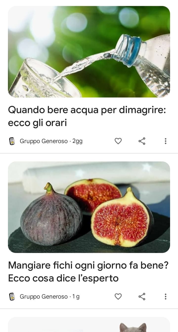 Ho cercato una volta solo dopo una scorpacciata di fichi se facessero aumentare di molto la glicemia e adesso  questo è il mio feed google. 