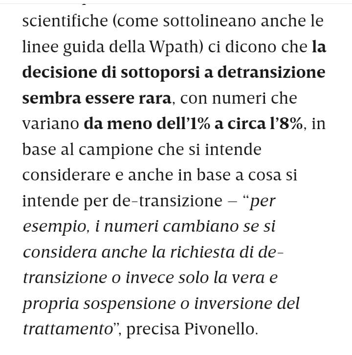 Ecco perché la detransizione non é un problema