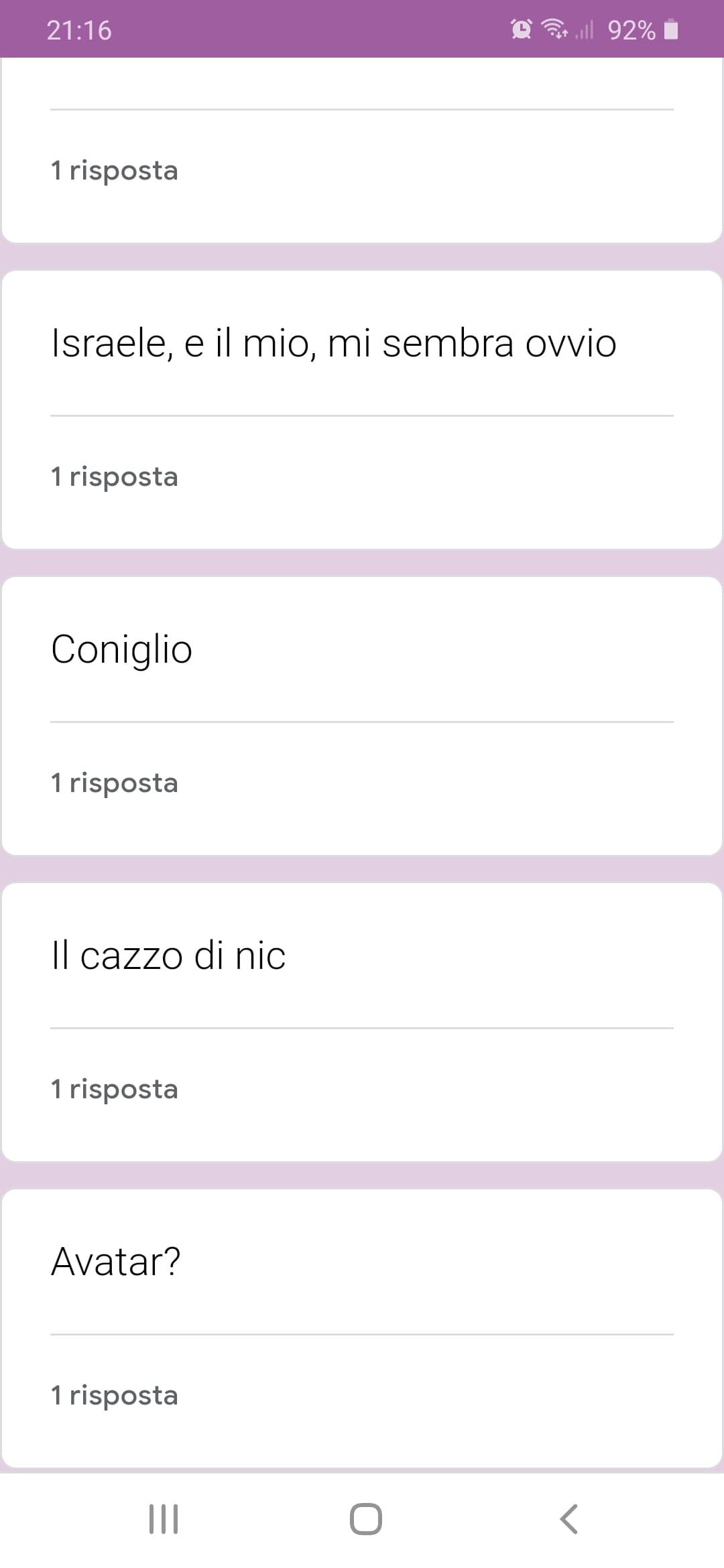 Ecco le migliori risposte al modulo go.ogle. Devo ammettere che sono morta dalle risate HAHAH, sarà che ho l'umorismo rotto