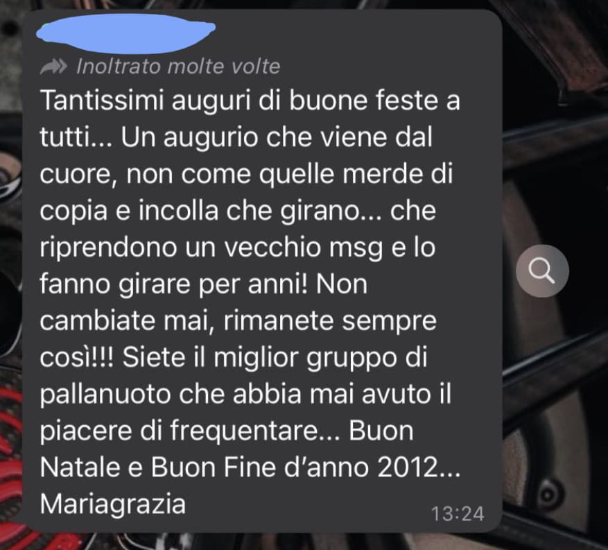 Puntuale come le zanzare d’estate, ecco il messaggio inviato da mr Simpatia da 4 anni a questa parte