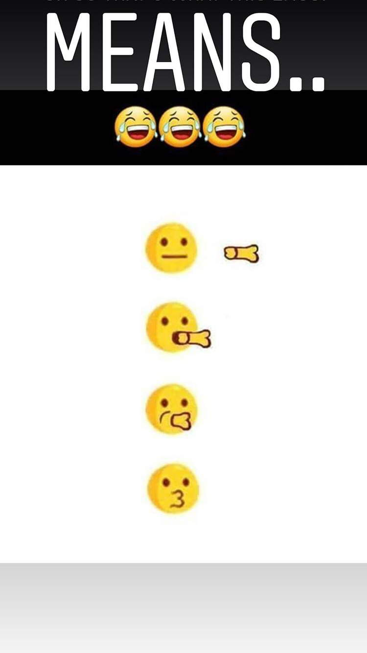 Ahahahah ecco spiegato cosa significa questa emoji 