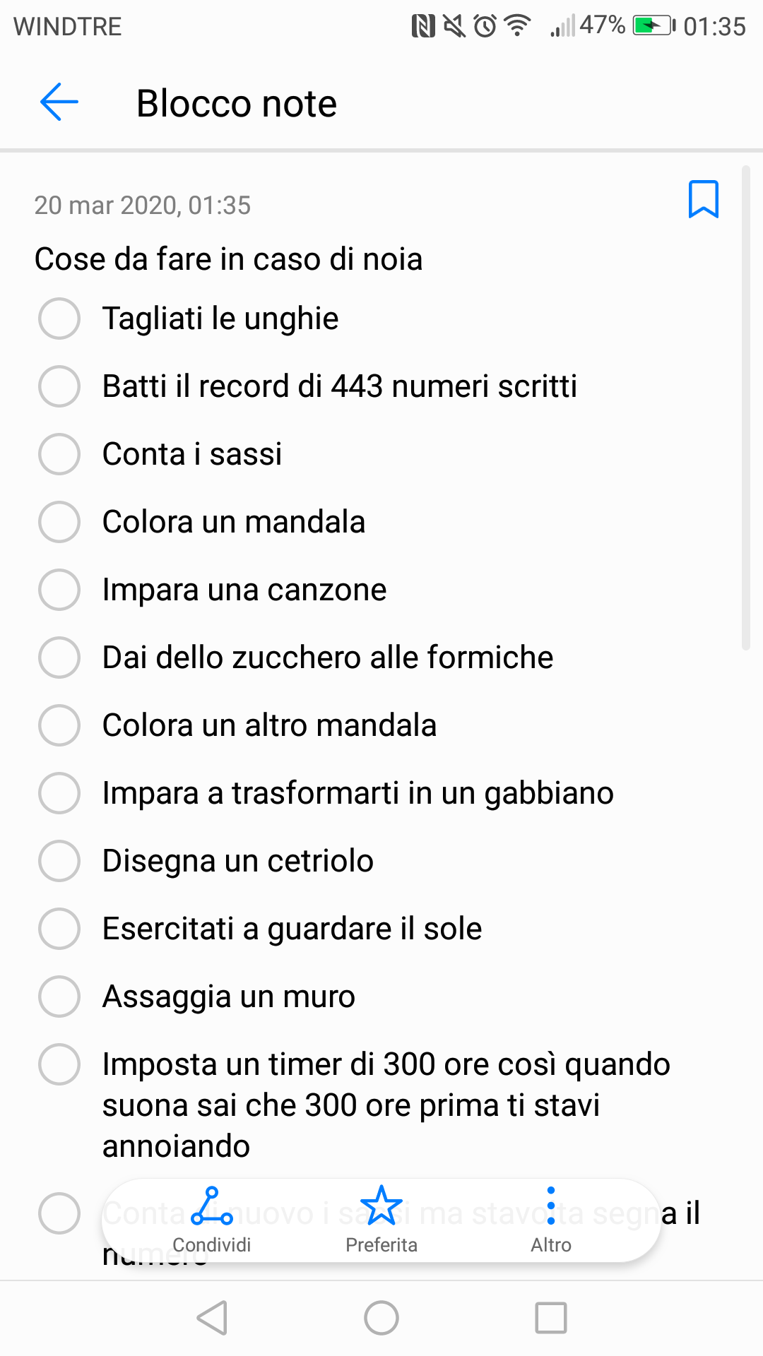 I miei esaurienti all'1:35 di stanotte mentre non prendevo sonno