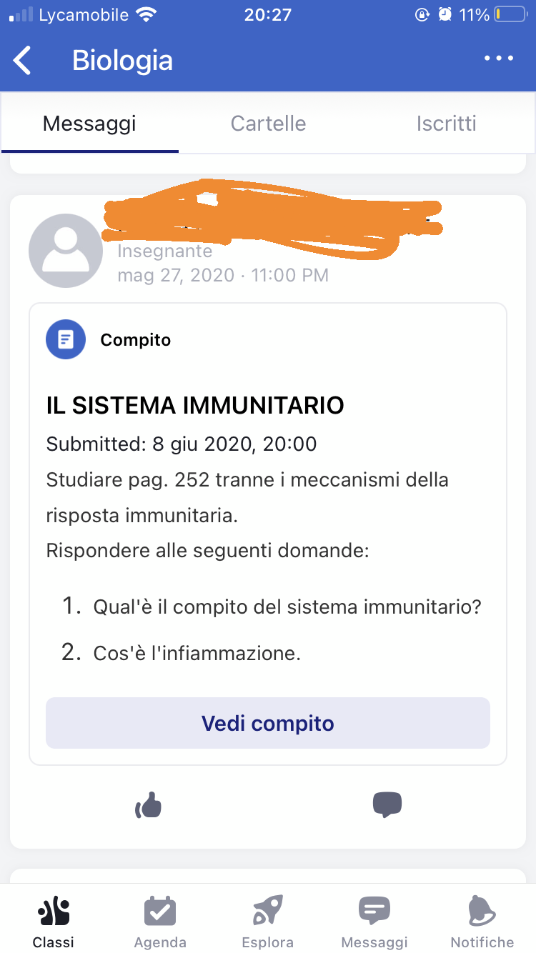 Quando per curiosità ti riscarichi Edmodo per vedere se ha conservato le tue lezioni e compiti dell’anno precedente,e scopri che l’ha fatto,un incubo era quell’app