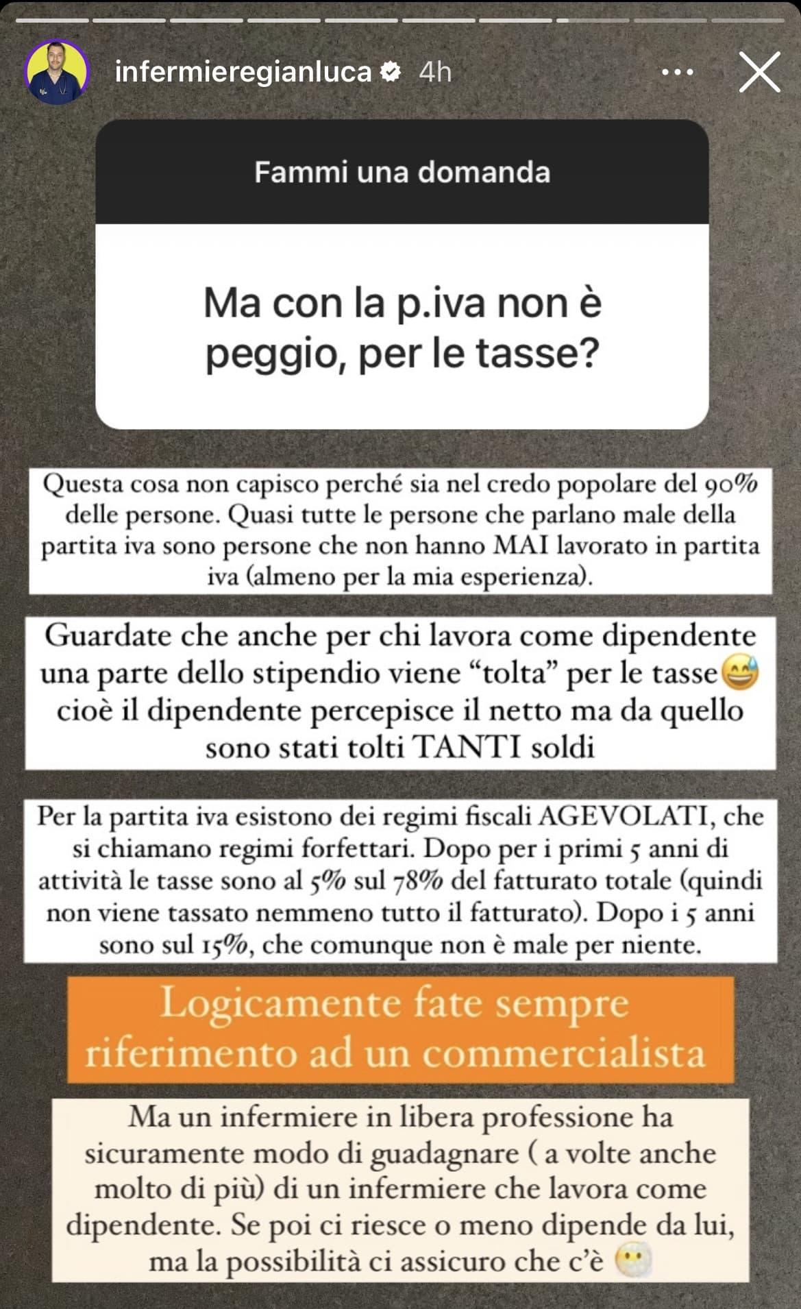 Aspiro ad aprirmi la partita iva anche io una volta che mi laureo, mio padre ne sa abbastanza e mi ha spiegato alcune cose 