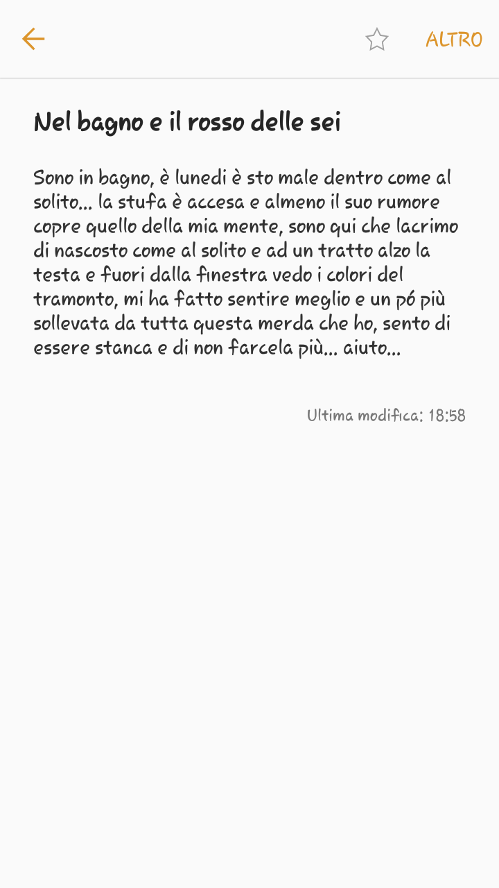 Sfogo... mi fa sentire meglio...