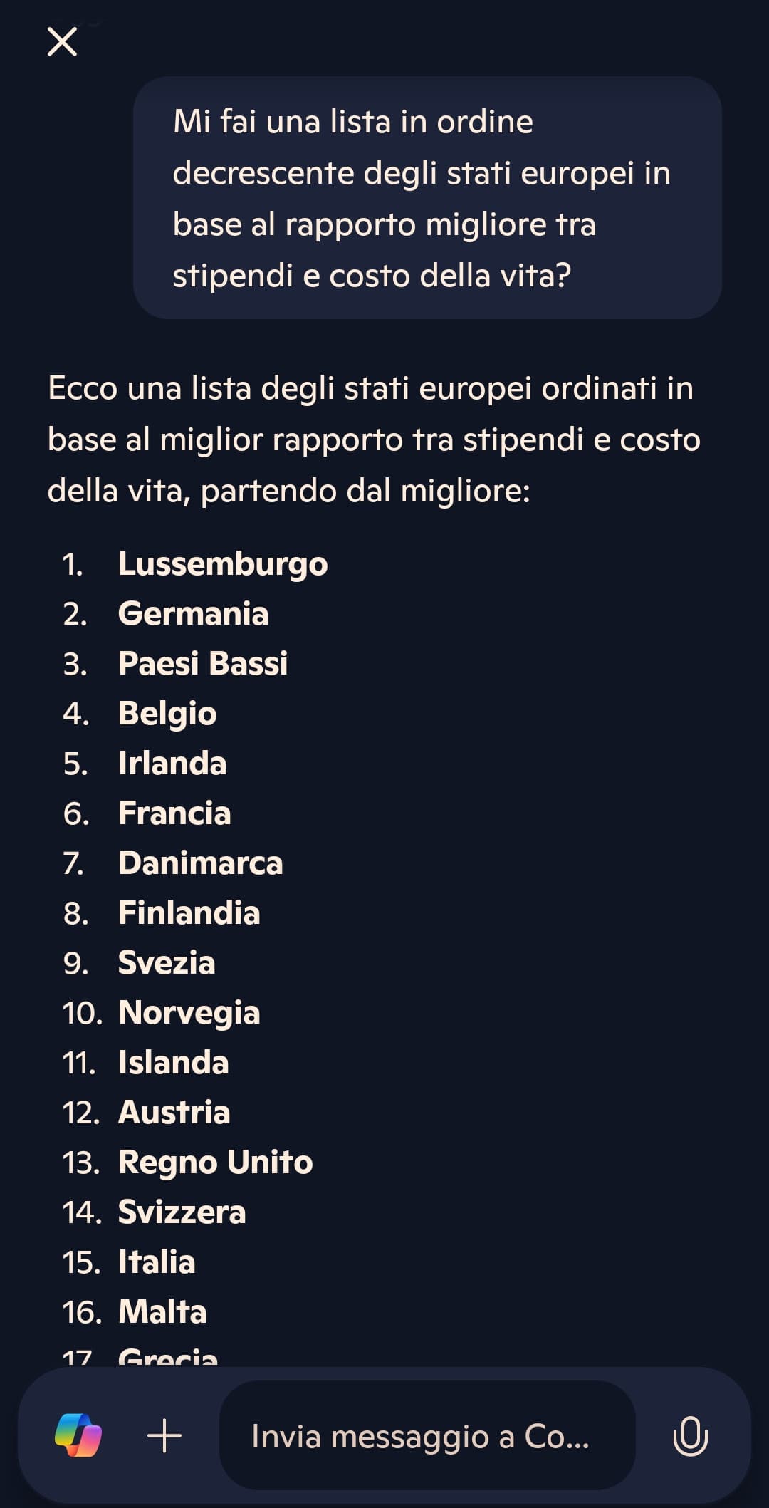 Questo potrebbe essere utile per chi volesse andarsene dall'Italia 