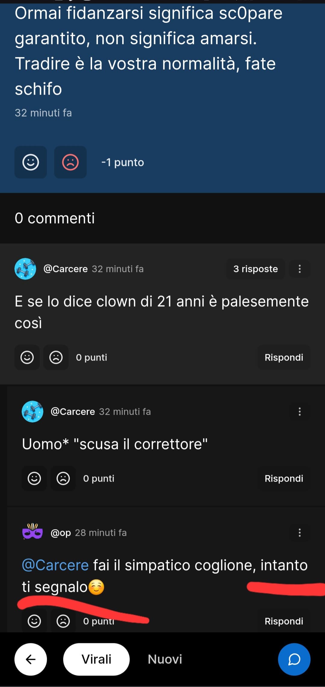 Mi ha dato le vibes di Catone col suo "segnalato!"😂