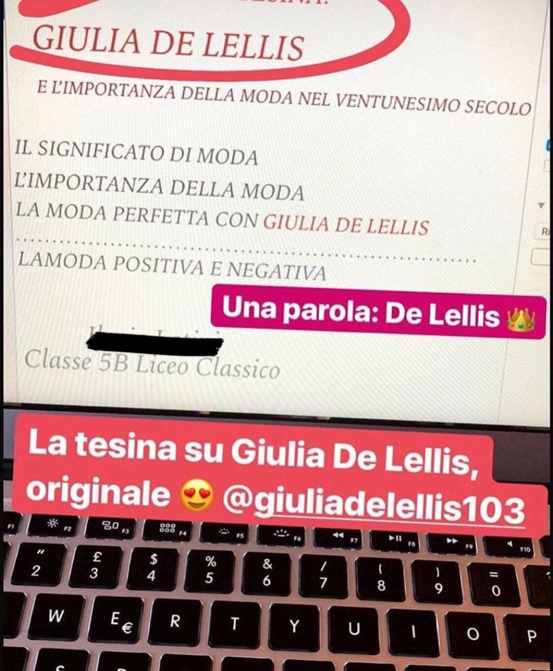 Tesina su Giulia de lellis... io non ho parole ? 