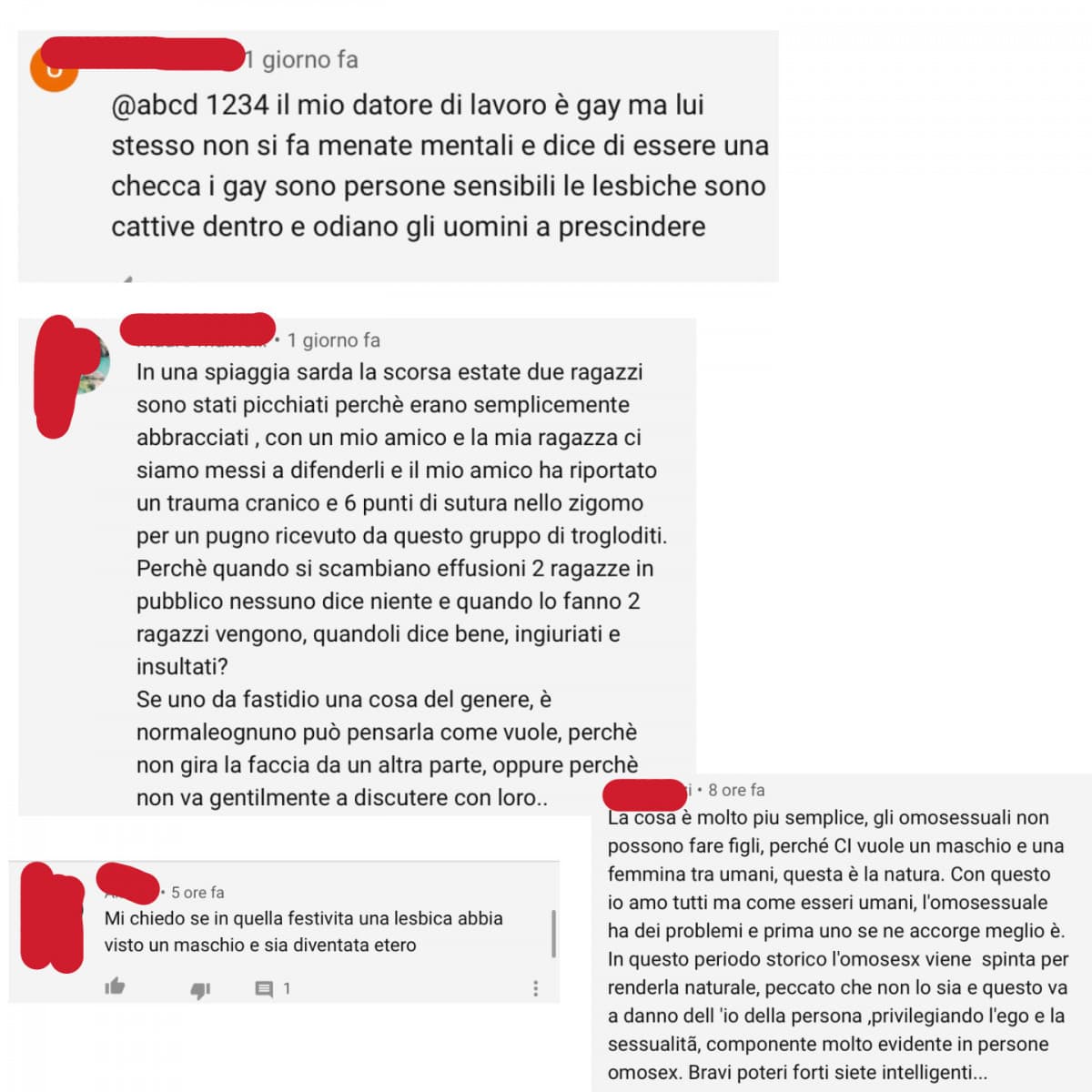 Che commenti ignoranti 