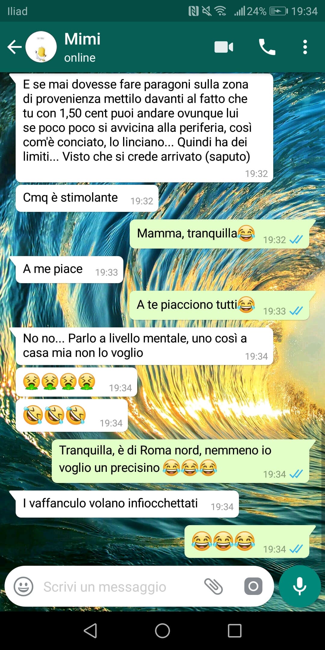 Una mamma tranquilla mi dicono ahah 