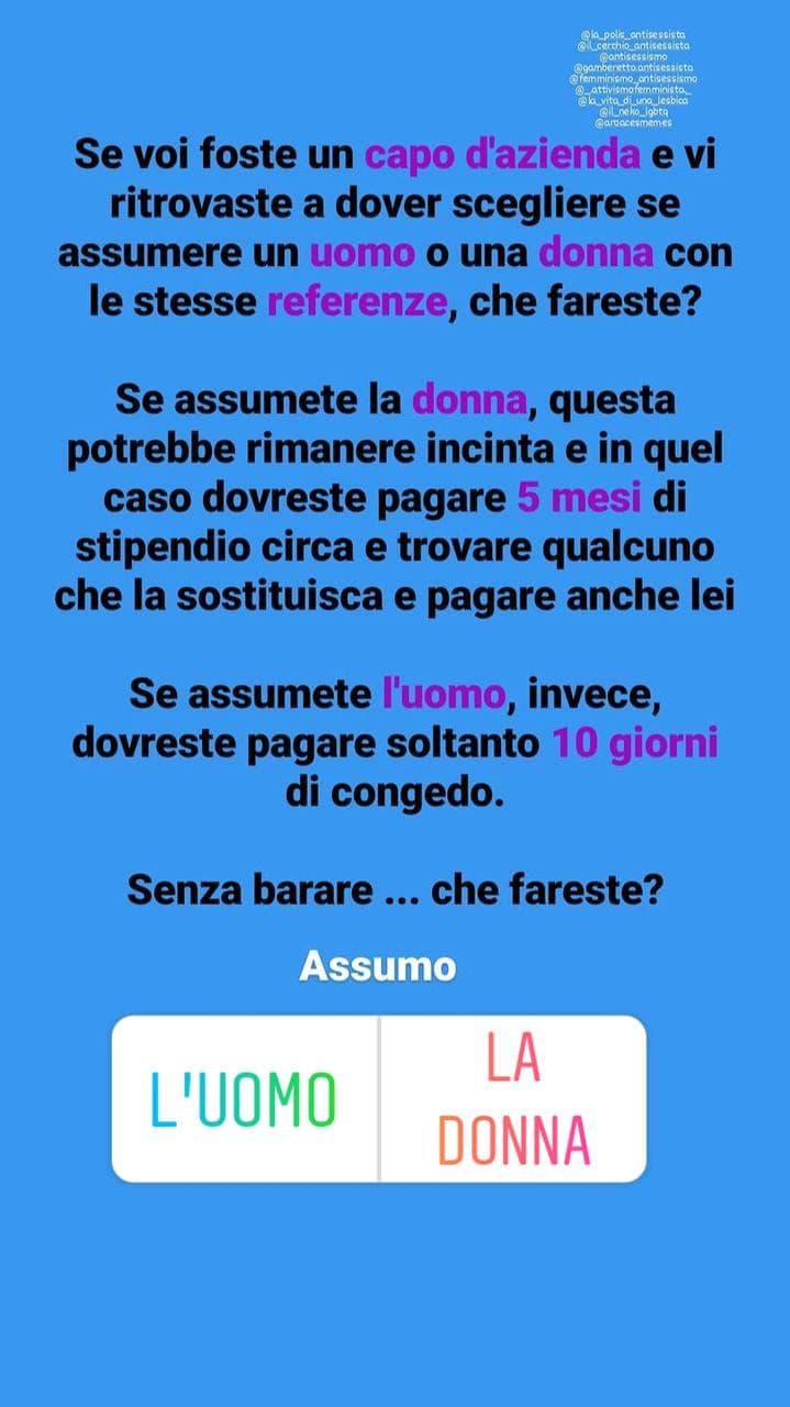 Soluzione? Congedo di paternità della stessa durata di quello di maternità.