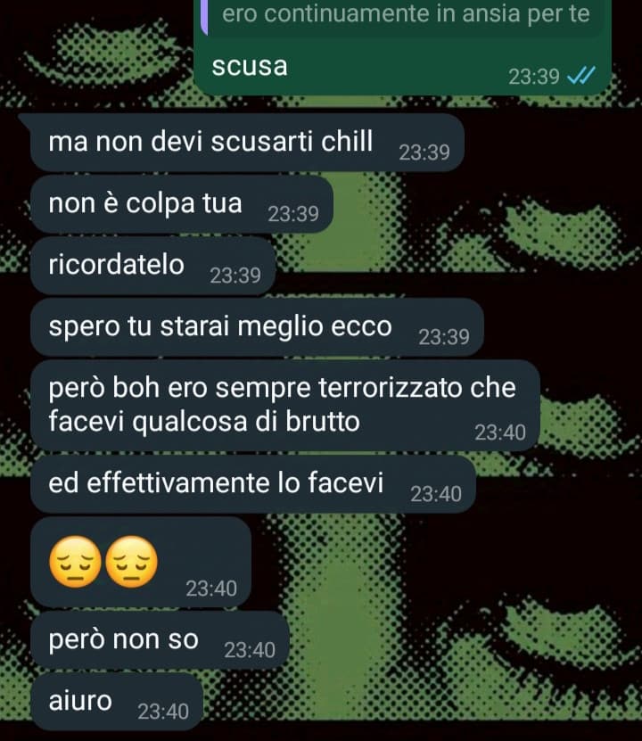 mi sento troppo in colpa per lui