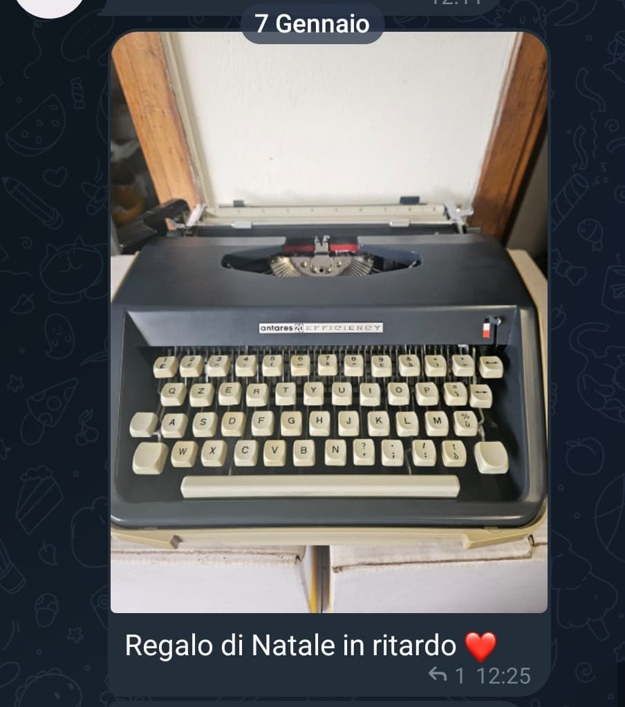 Anche il mio amico ha avuto una macchina da scrivere 