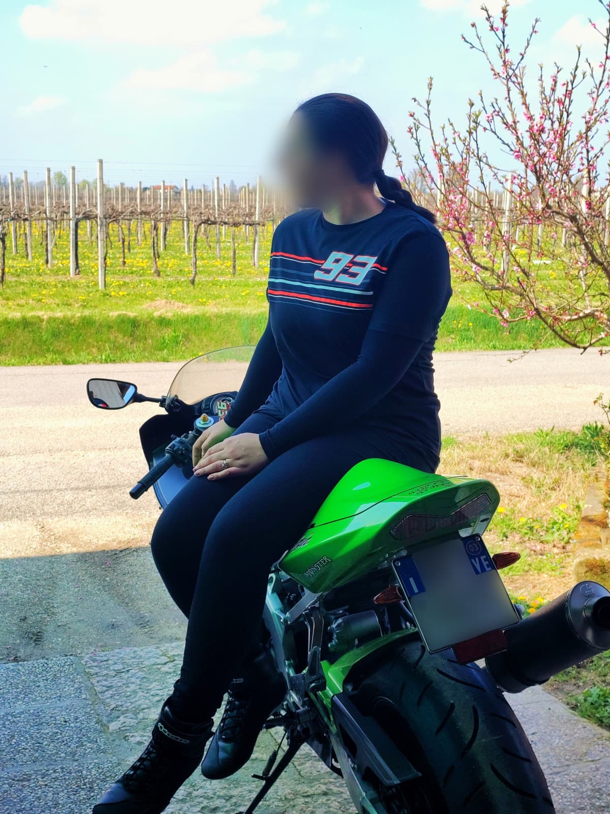 La parte verde della mia moto "mezza verde"...moto di 21 anni,portati divinamente.