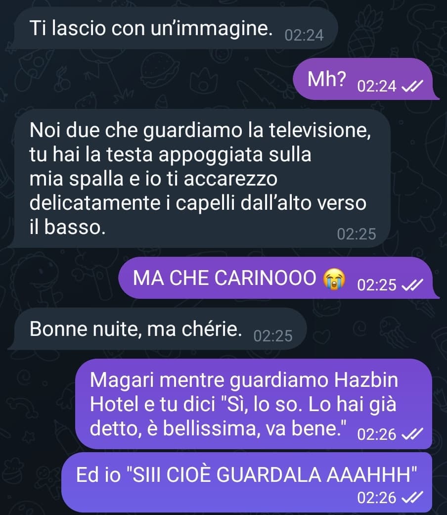 Giuro non c'è nulla tra di noi, in quel senso. Però AHAHAHAH è stato divertente immaginarlo