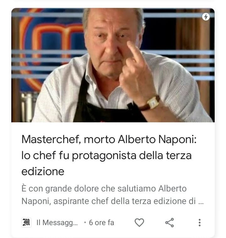 È morto Alberto di Masterchef 3