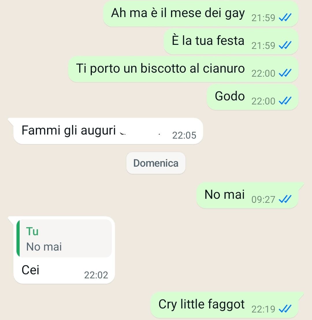 Io che faccio gli auguri al mioamicogay