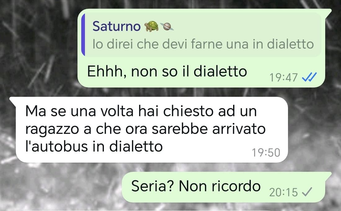 Parlo dialetto a mia insaputa 