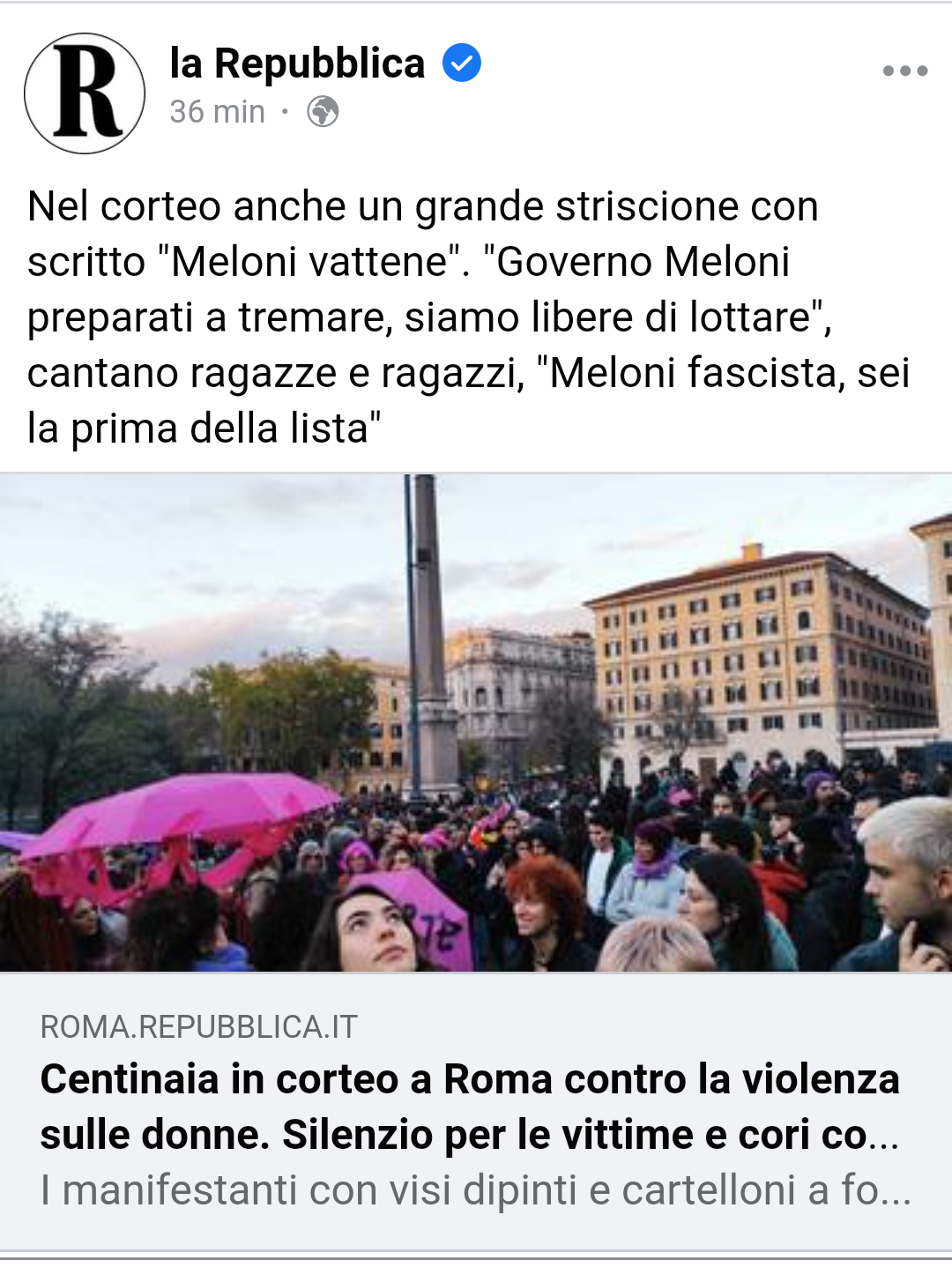 Manifestazione è così efficace che colpisce se stessa