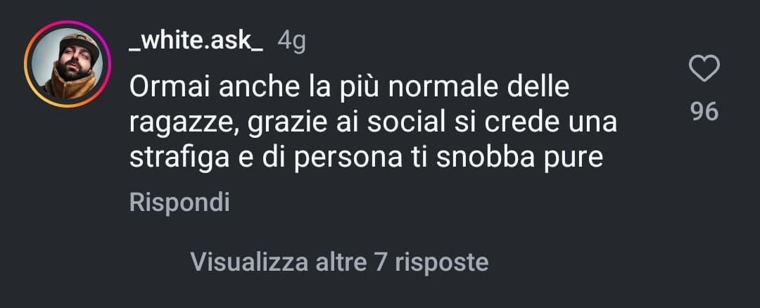 Commenti tipo questo o anche: "pure le ciccione adesso se la tirano", sono il frutto della frustrazione, di uomini che hanno provato a far credere a-