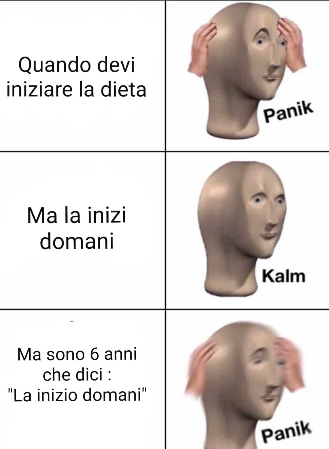 "La inizio domani"