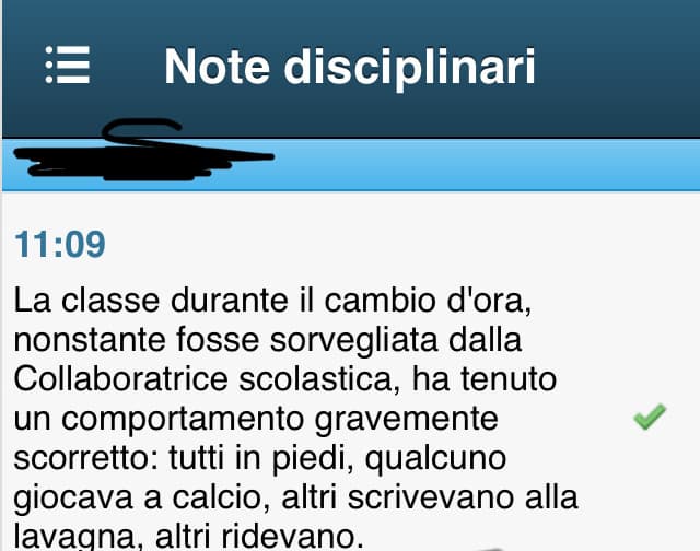 Una nota di classe