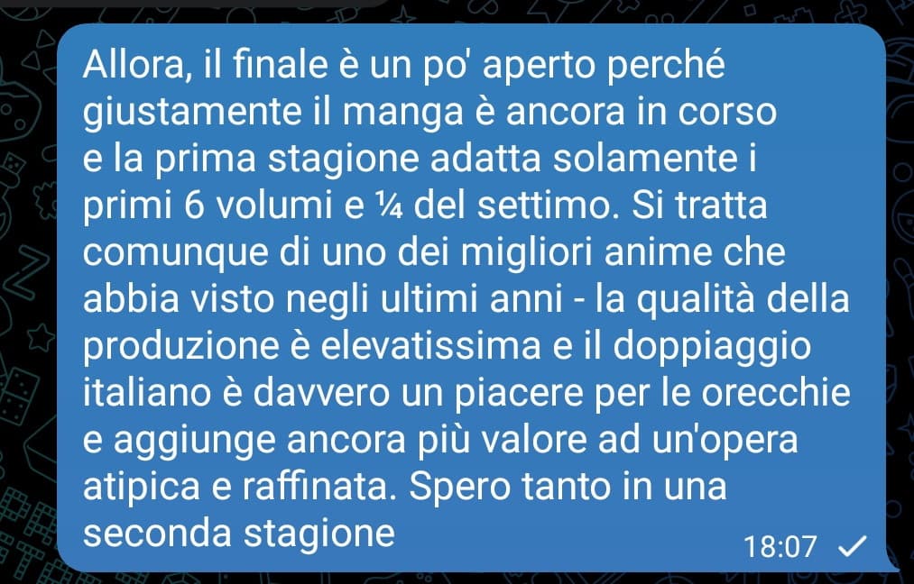 Vediamo se qualcuno indovina di che anime sto parlando 