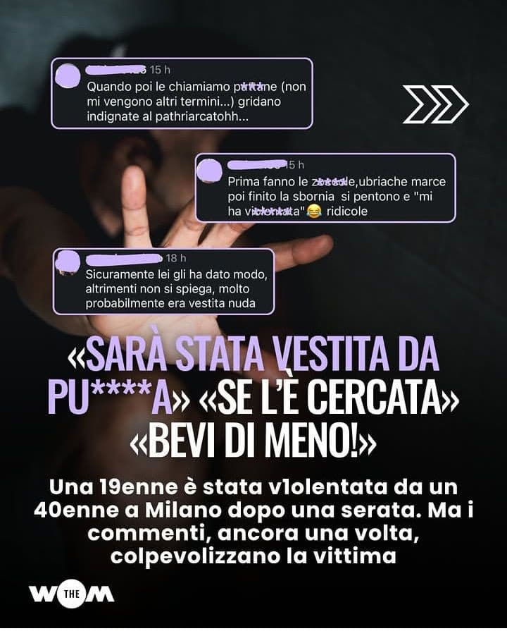 Ho il voltastomaco. Ma che problemi ha la gente? Ma perché ci danno la colpa quando SIAMO NOI LE VITTIME? MA VAFFANCULO! MA MORITE