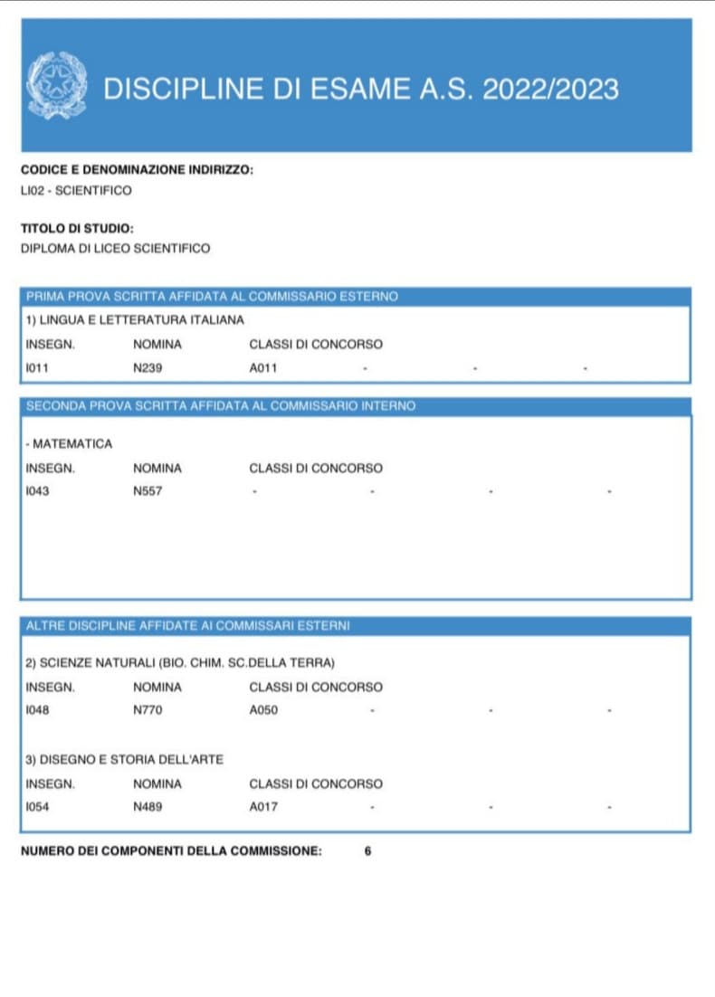 Recensione materie d'esame liceo scientifico 🤭