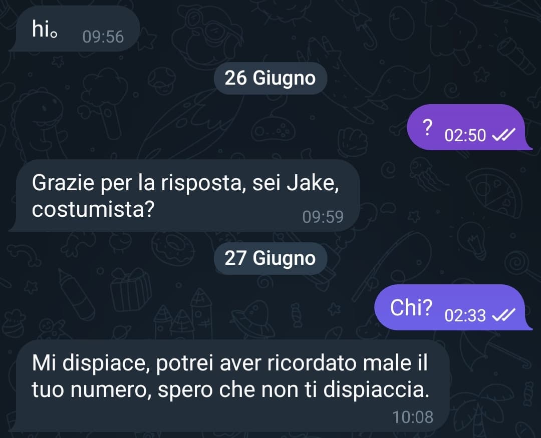Da oggi sono un costumista di nome Jake